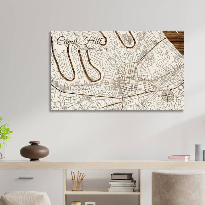 Pennsylvania: Camp Hill Street Map for wholesale by Fire & Pine