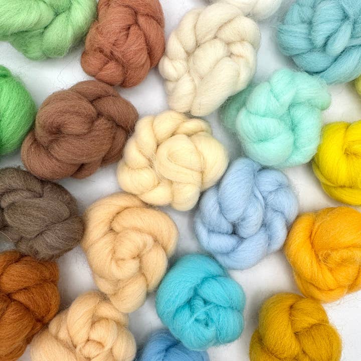 Exotic Fiber - Wholesale Yarn - 100 colors Needle Felting Wool 100% Merino Wool/Spinning/Super soft 21 Micron3