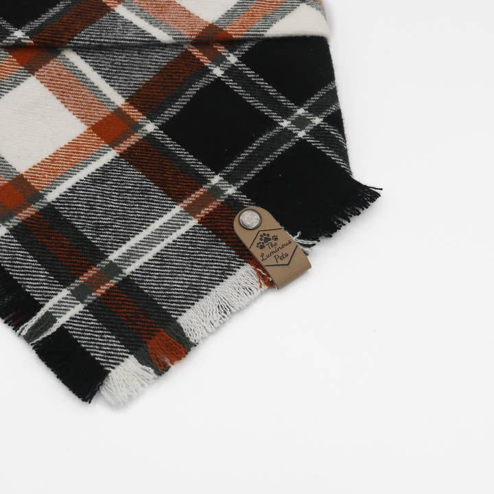 The Luminous Pets - Vendita all'ingrosso Bandana - Cani - Bandana Rustica a Quadri Autunnali | Bandana per Gatti e Cani | A Scatto2