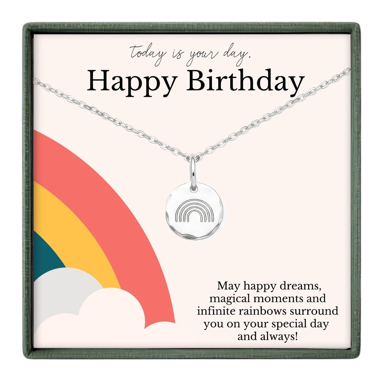 hope love shine - Wholesale Pendant/Charm Necklace - Birthday Jewelry for Daughter or Teen - Rainbow Charm0