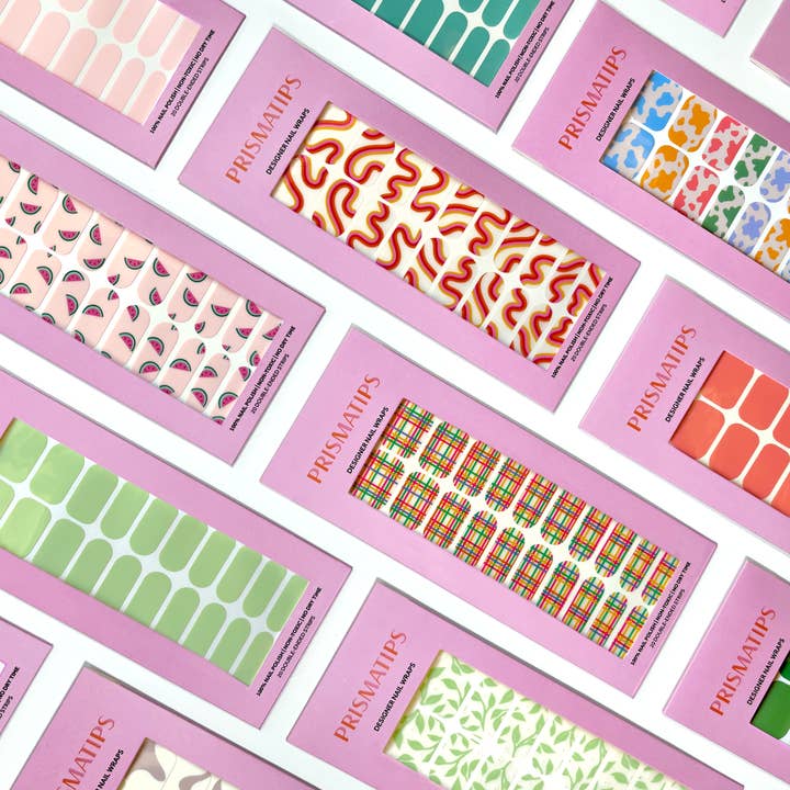 Prismatips - Wholesale Nail Art/Decal - Checkered Nail Wraps | "Check Me Out" Geometric Blue White