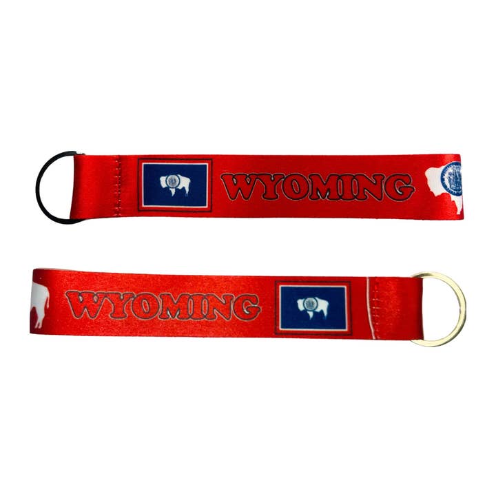 Wristlet Keychain - State Flag Wyoming - USA - K104 for wholesale by Worldwide Souvenirs