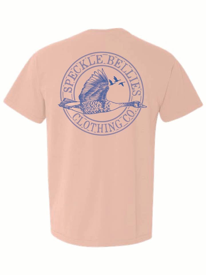 Speckle Bellies Clothing Company - Wholesale Screen Printed T-Shirt - Unisex - Circle Logo Blue