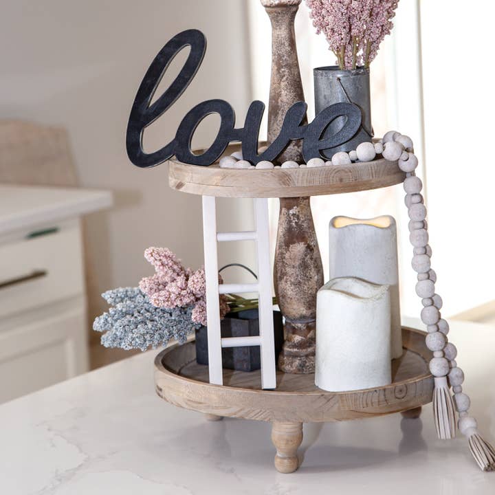 Col House Designs - Wholesale Decorative Tabletop Object - Mini Wooden Ladder, 3 Assorted