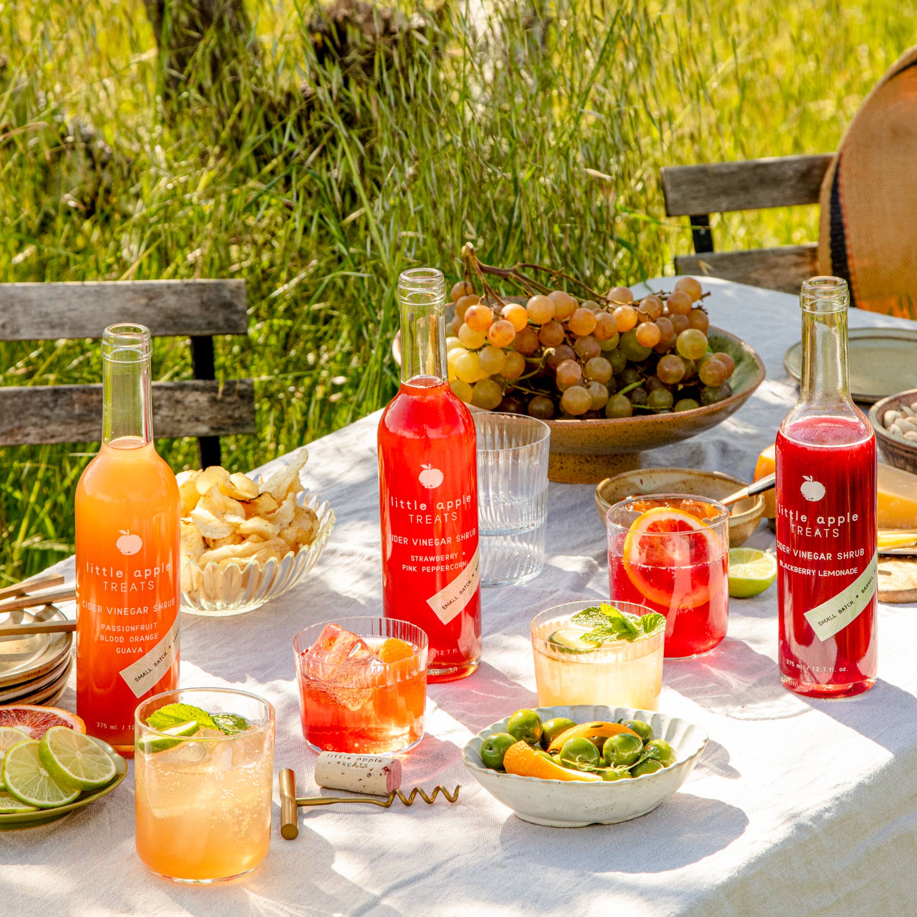 Little Apple Treats - Vente Mélange/sirop pour cocktails - Shrub à l’orange sanguine, citron Meyer et mandarine1