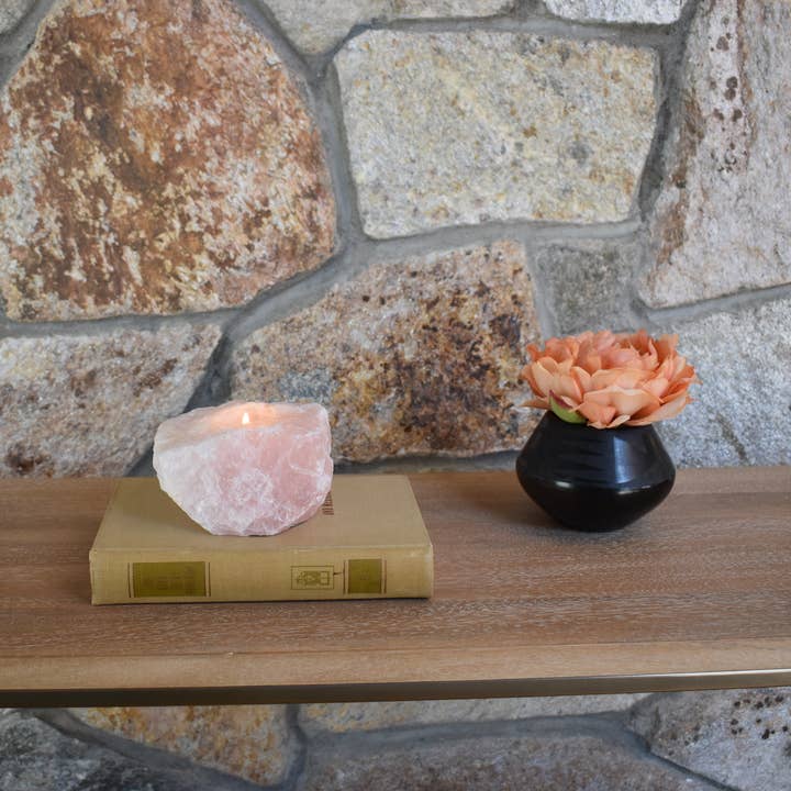 Portavelas naturales pequeñas para venta al por mayor de Olympus Minerals Co