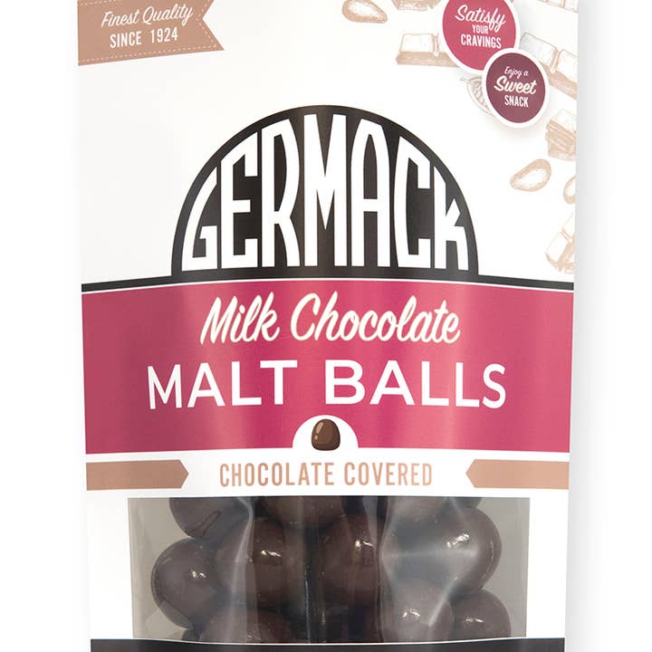Germack Pistachio Company - Wholesale Chocolate Covered Sweets - Chocolate Milk Malt Balls - 12 oz0