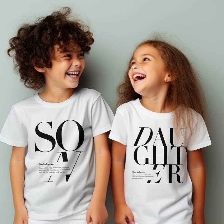 White Daughter Logo Remix T-shirt (Kids) for wholesale on Faire2