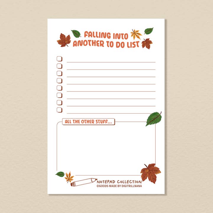 Kladblok met takenlijst voor de herfst voor wholesale door Goods Made by Digitrillnana