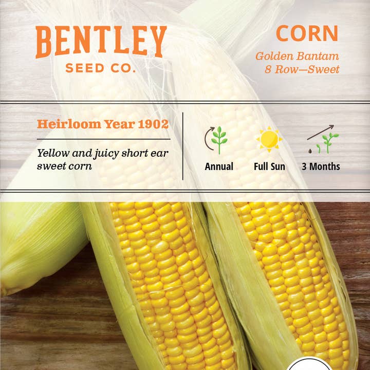 Bentley Seed Co. - Wholesale Plant Seeds - Corn, Golden Bantam Seed Packets