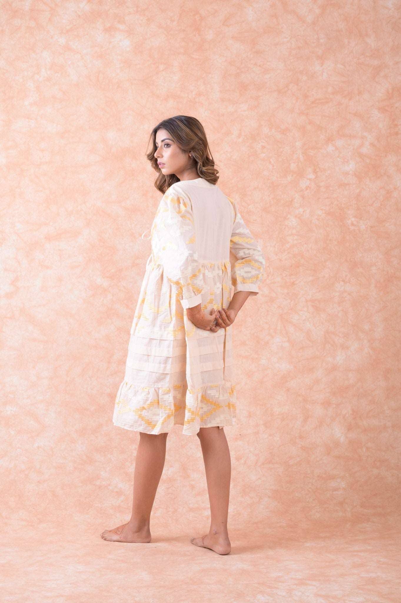 Rhea - Wholesale Dress - Women's - Rhea Art Tunic Top, Lightweight Cotton Ruffle Hem Design20