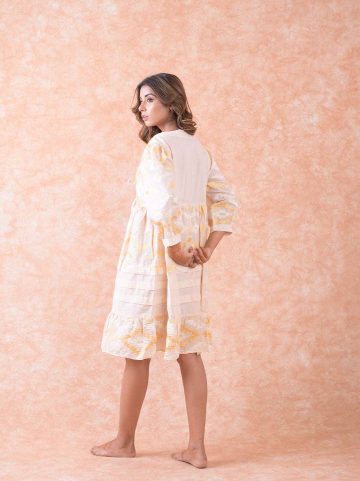 Rhea - Wholesale Dress - Women's - Rhea Art Tunic Top, Lightweight Cotton Ruffle Hem Design20