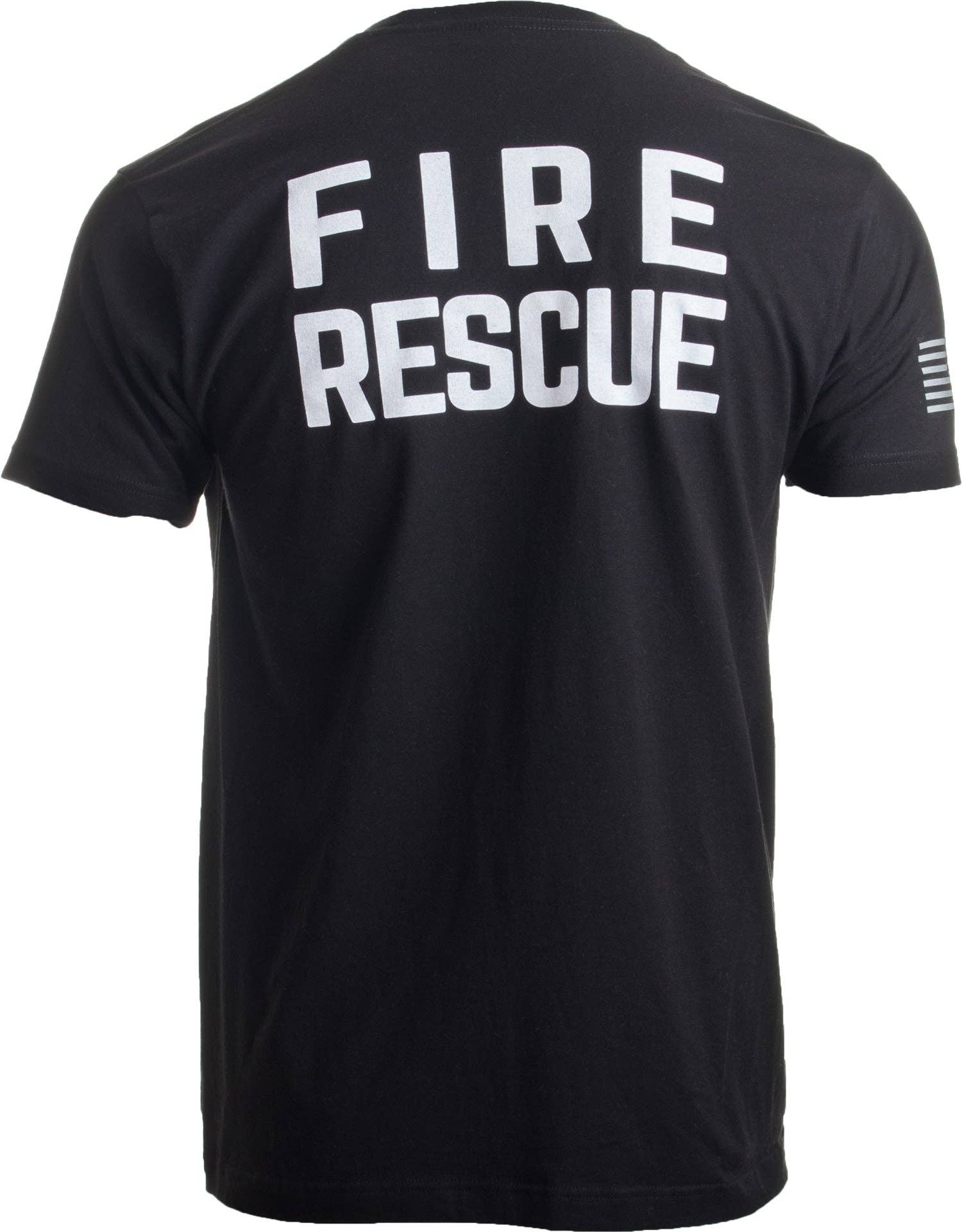 Black Fire & Rescue Maltese Cross Firefighter Honor T-shirt for wholesale on Faire4
