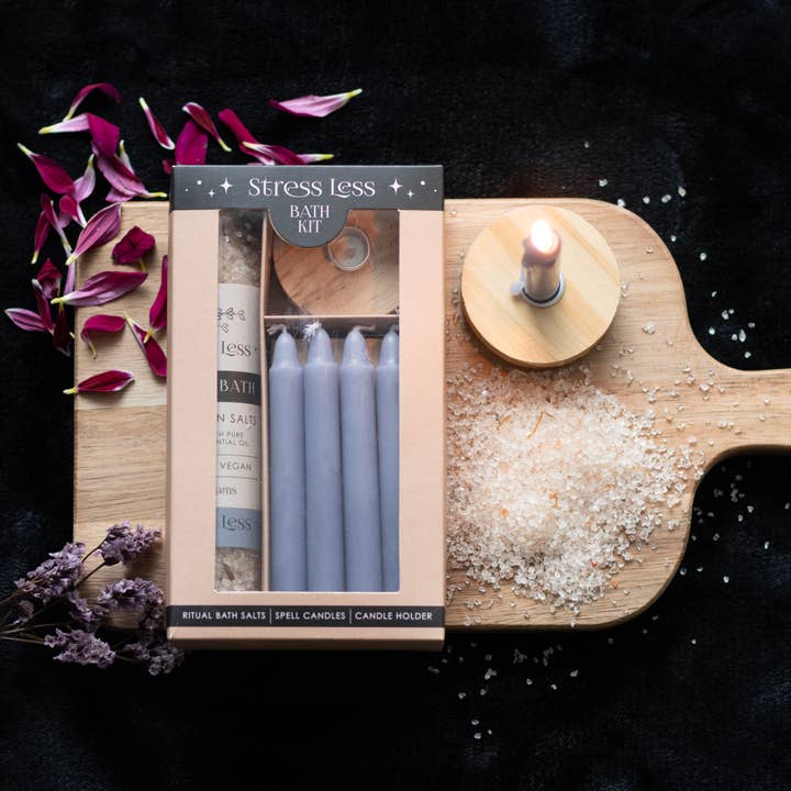 Something Different Wholesale - Wholesale Bath & Body Set - Stress Less Herbal Ritual Bath Salt Kit