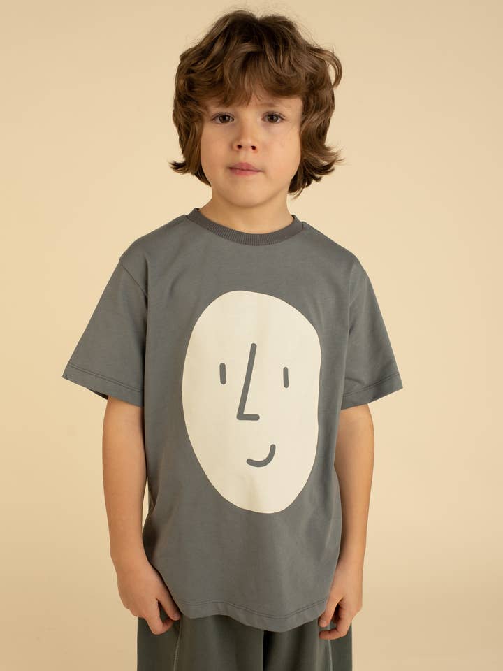 Organisk bomulds t-shirt med kartoffelprint for engroshandel hos OXOX CLUB