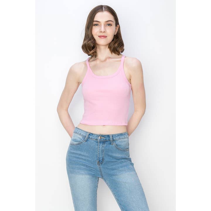 UP CLOTHING – wholesale Tank top – Women′s – Cropped Spaghetti Strap Tank Top3