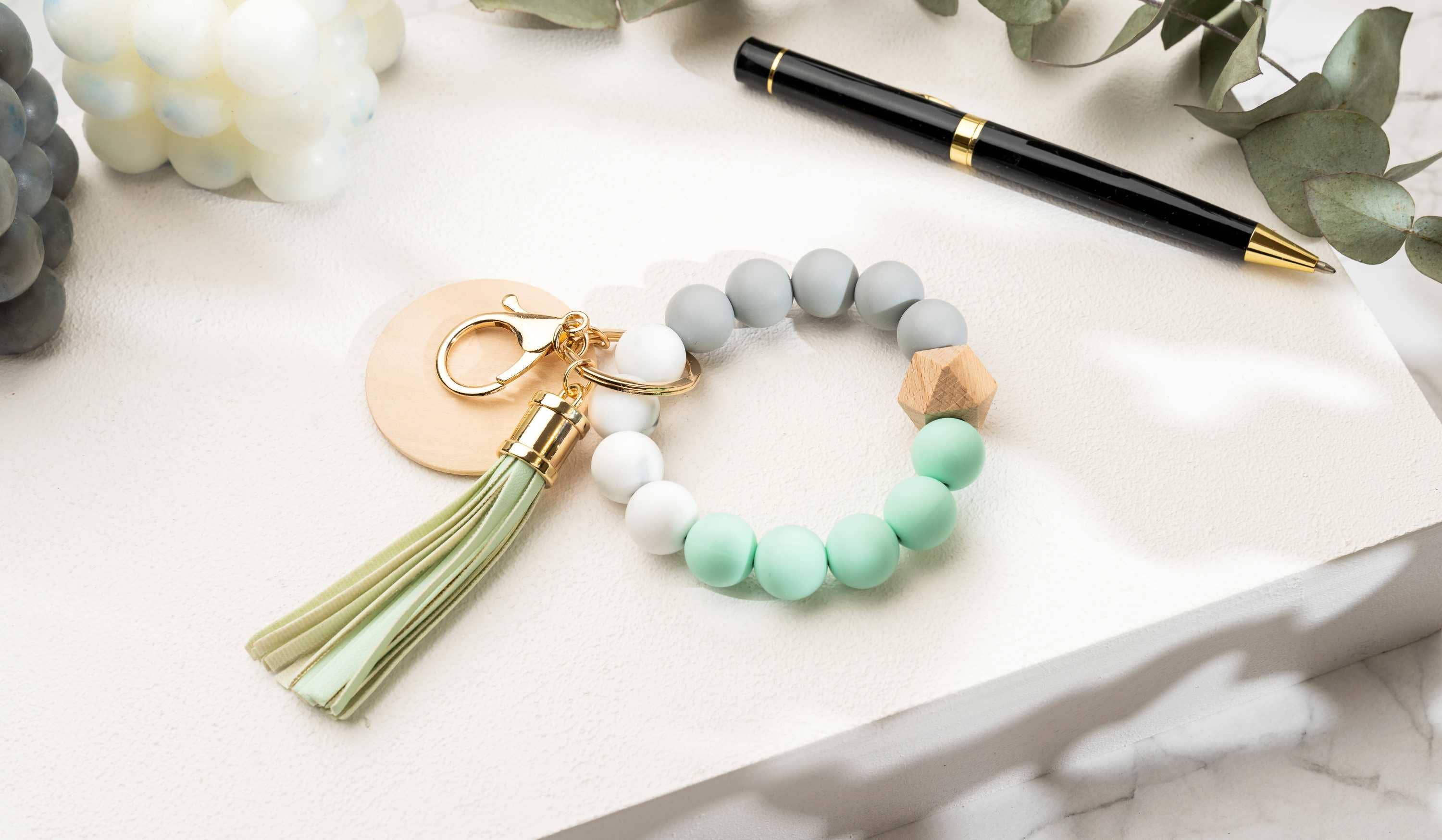 American Leather Goods - Wholesale Keychain Bracelet - Keychain With Wristlet Bangle Bracelet, Keyring Bangle10