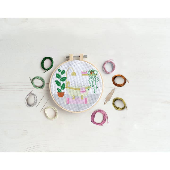 West Design Products - Wholesale Embroidery/Cross Stitch Supplies - Simply Make Cross Stitch Craft Kit - Pamper Time Design1