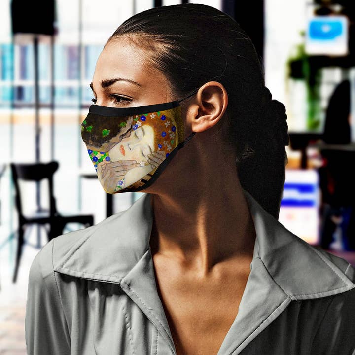 Modgy - Wholesale Protective Face Mask/Shield - Klimt The Kiss Fashion Mask2