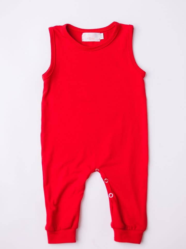 Red Tank One-Piece Jogger for wholesale by Mila & Rose