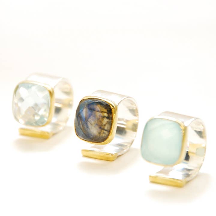 Treisi - Wholesale Cocktail/Statement Ring - Statement Ring in Gold and Silver