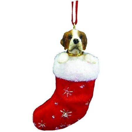 Saint Bernard Stocking Ornament for wholesale by E&S Pets