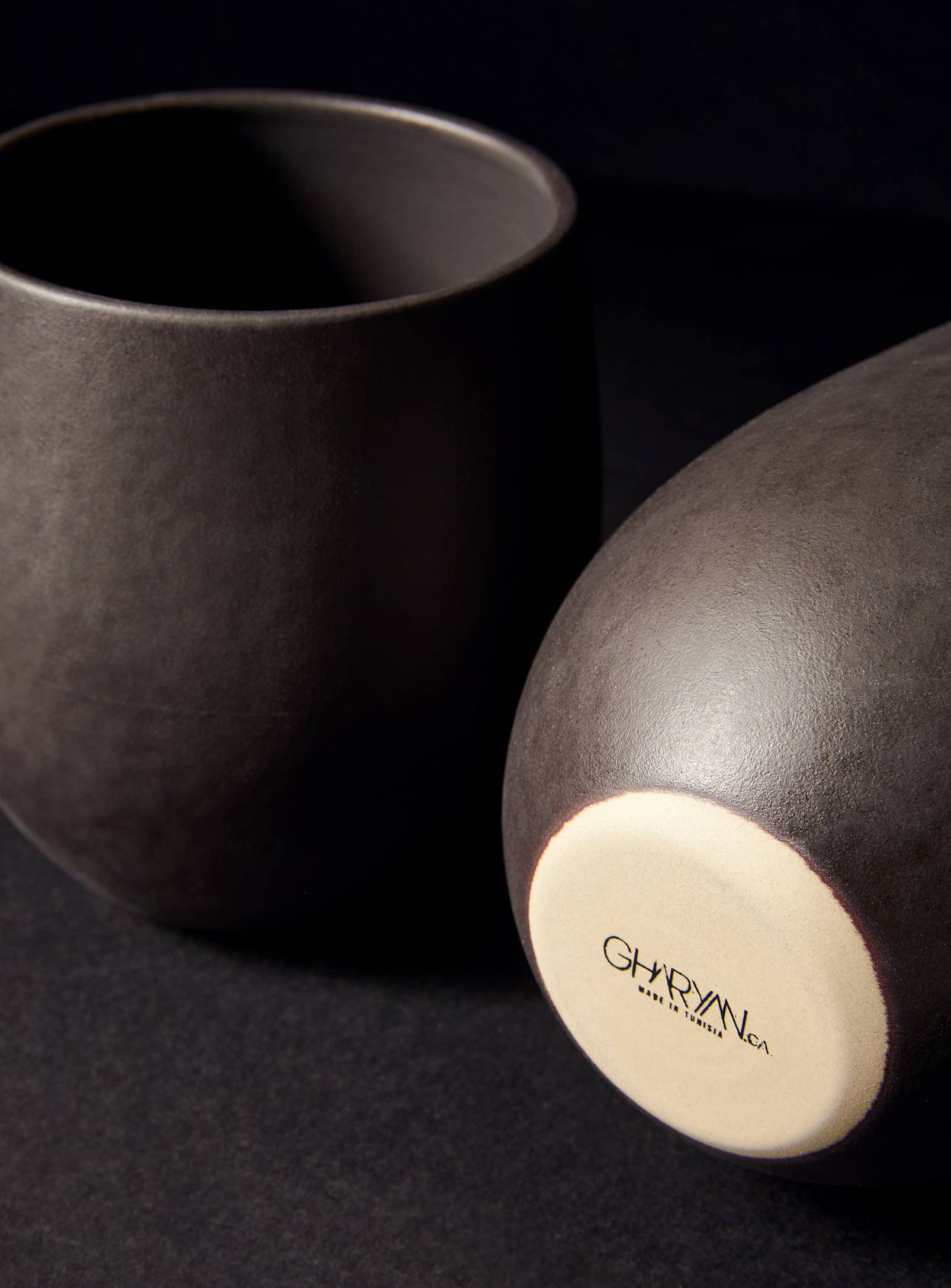 GHARYAN Stoneware & Olive Wood Tableware | Ships from USA - Wholesale Coffee/Tea Cup - Handmade Stoneware Coffee & Tea Cup | Epa 15 oz14