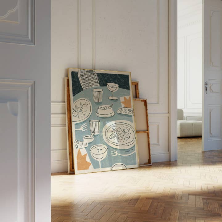 Atelier Aha - Wholesale Art Print - Oysters & Espresso Martinis - 30x40cm2
