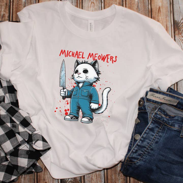 Michael Meowers Shirt, Halloween Cat Shirt, Horror Cat Shirt for wholesale by CVH DREAMY LTD