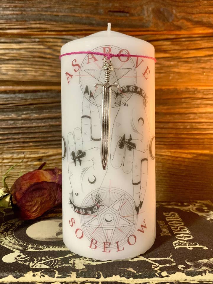As Above So Below Decor Witch Candle for wholesale by Krimson Canvas