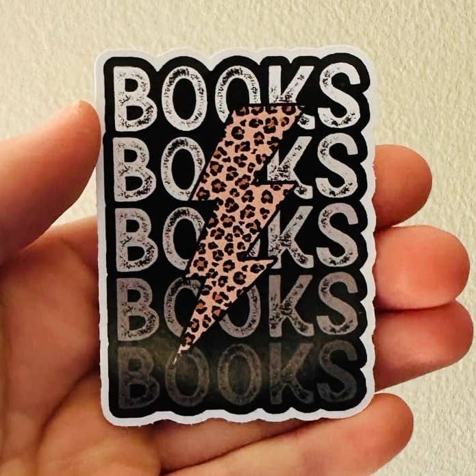 Cheetah Books - Cheetah Print Sticker/Magnet for wholesale by Oily Graphic Creations