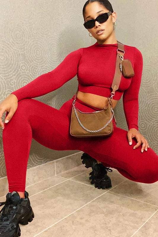 Flarix - Wholesale Top & Skirt Set - Women's - workout shirt and tights set13