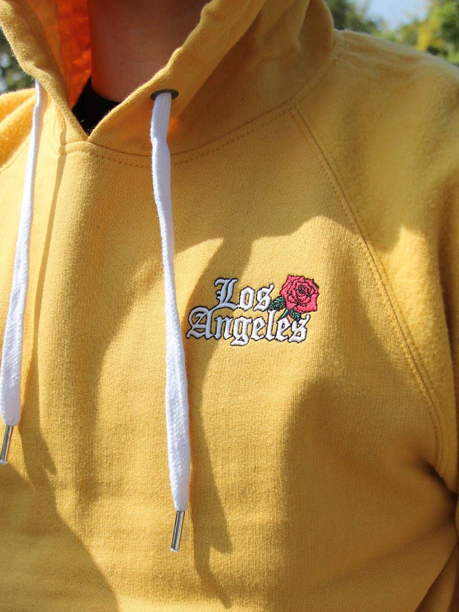 MUSTARD L.a Rose Fashion Raglan Pullover Hood  Sku: W2205-0603em for wholesale on Faire2