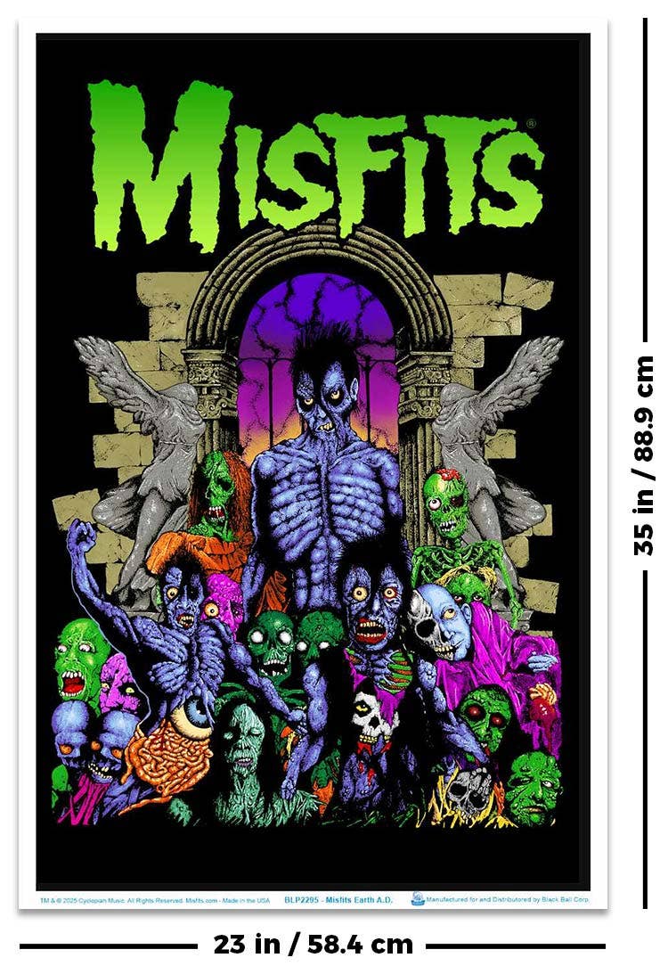 Scorpio Posters - Wholesale Poster - Misfits Earth A.D. Flocked Black Light Poster - 23" x 35"2