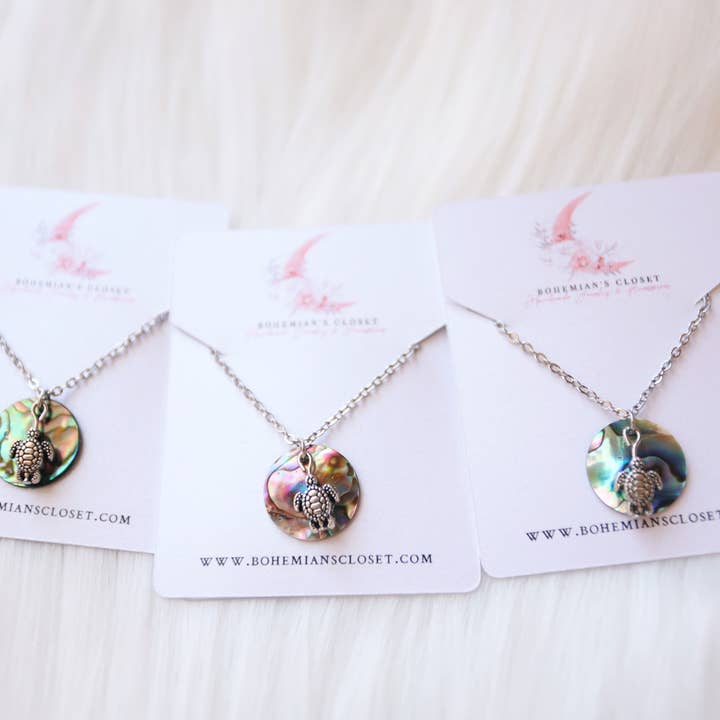 Abalone havskildpadde halskæde for engroshandel hos bohemians closet