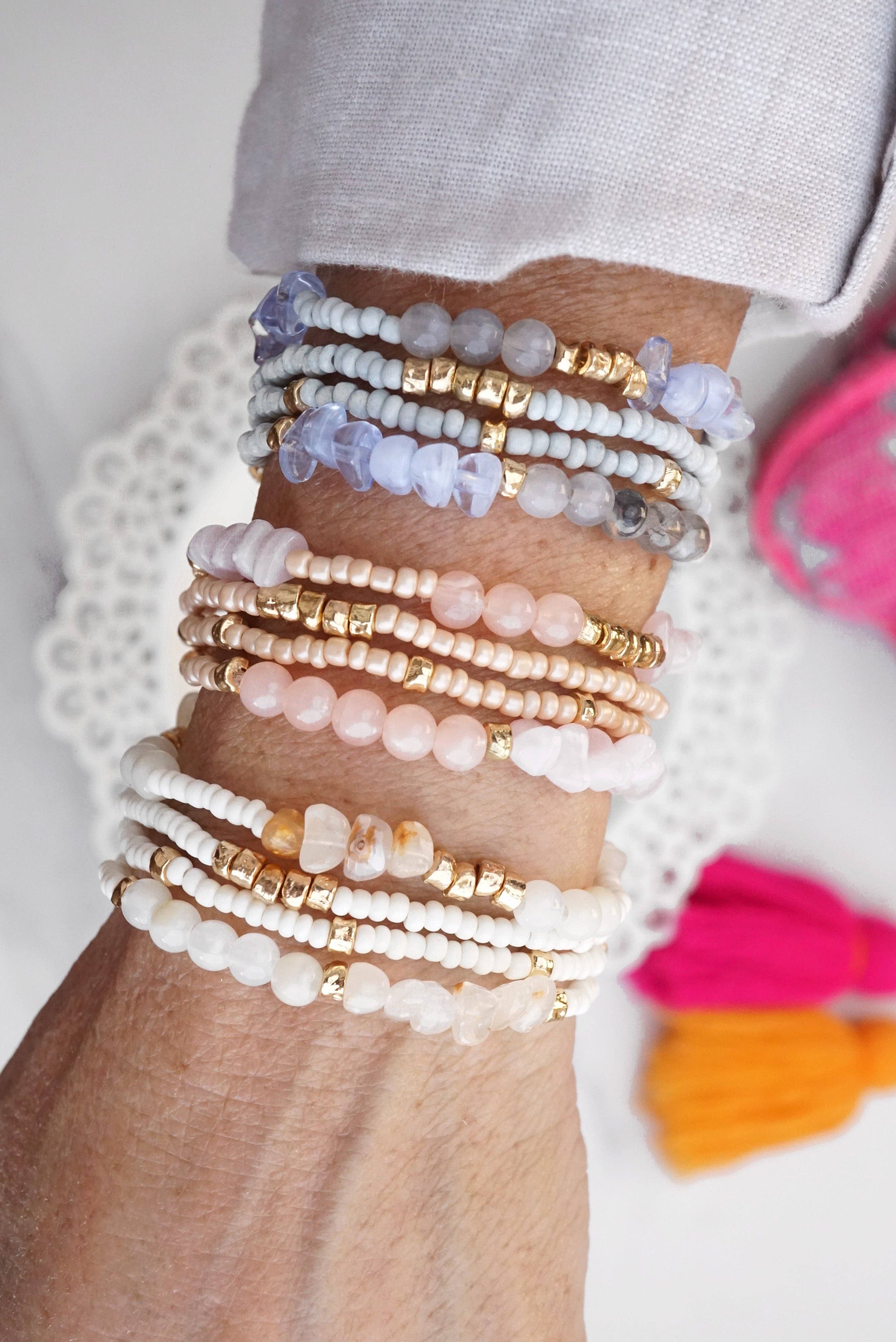 PennyLine inc - Wholesale Jewelry Set - Sunwashed Layers – Dainty Beaded Bracelet Set (4pc)7