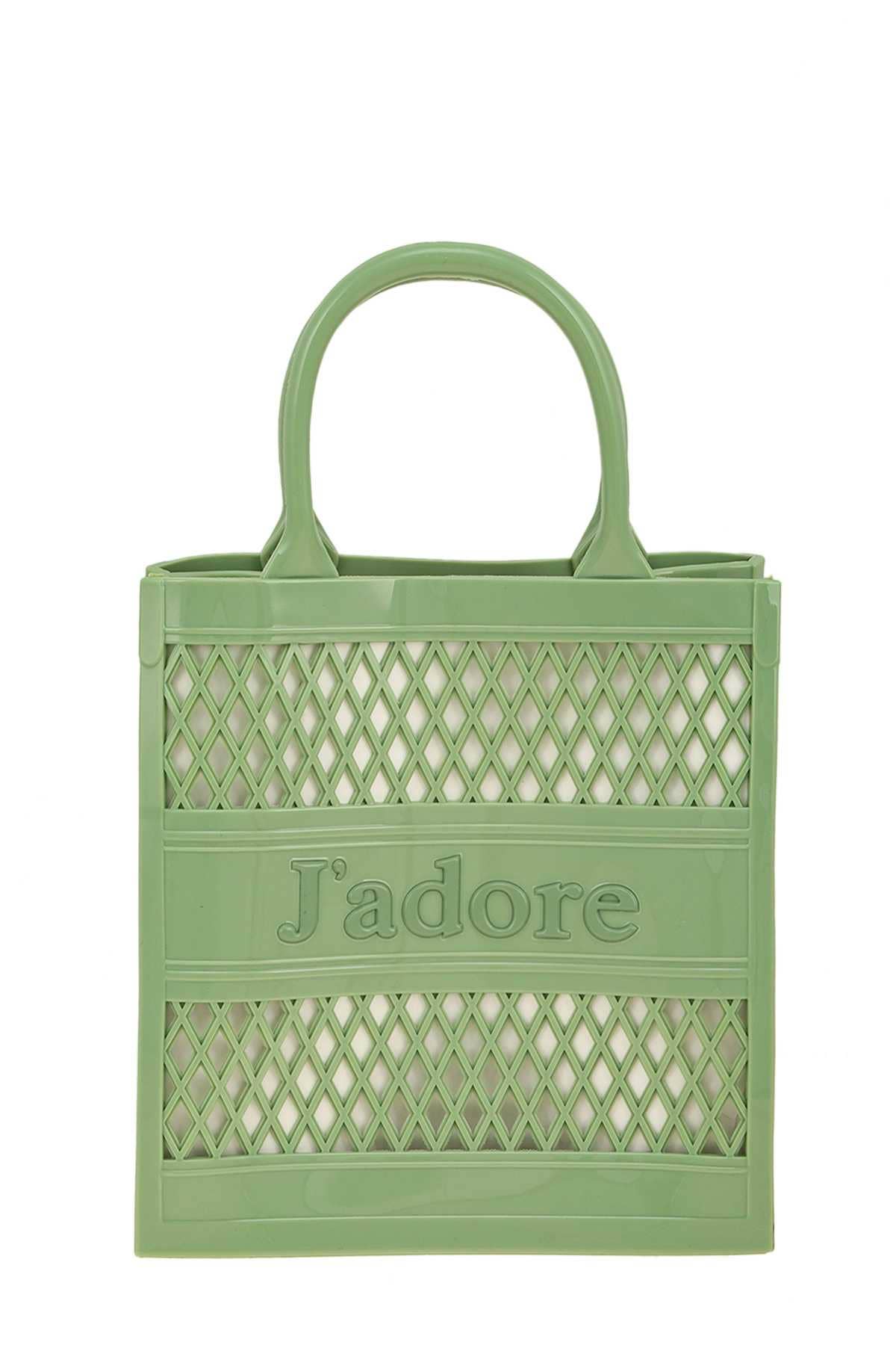 Pink Irene Wholesale - Wholesale Top Handle Bag - Women's - JADORE Mesh Style Top Handle Jelly Bag9