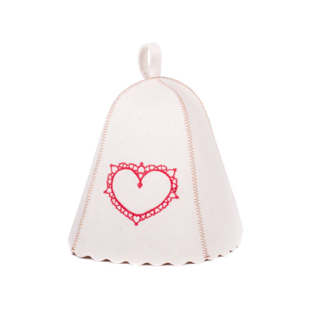 Blanco Gorro de sauna personalizado para adultos de fieltro natural, regalo blanco de venta al por mayor en Faire