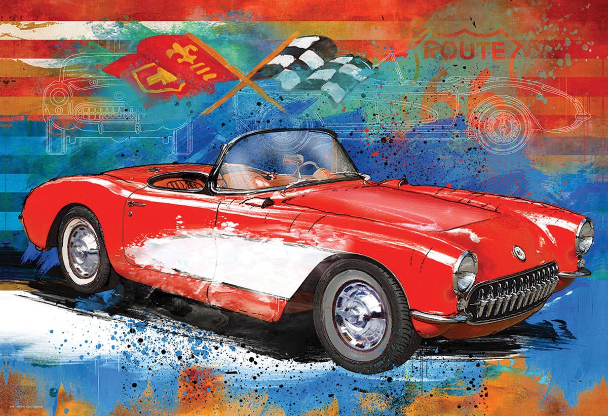 Eurographics Puzzles USA - Wholesale Puzzle - Adult - Corvette Cruising Tin1