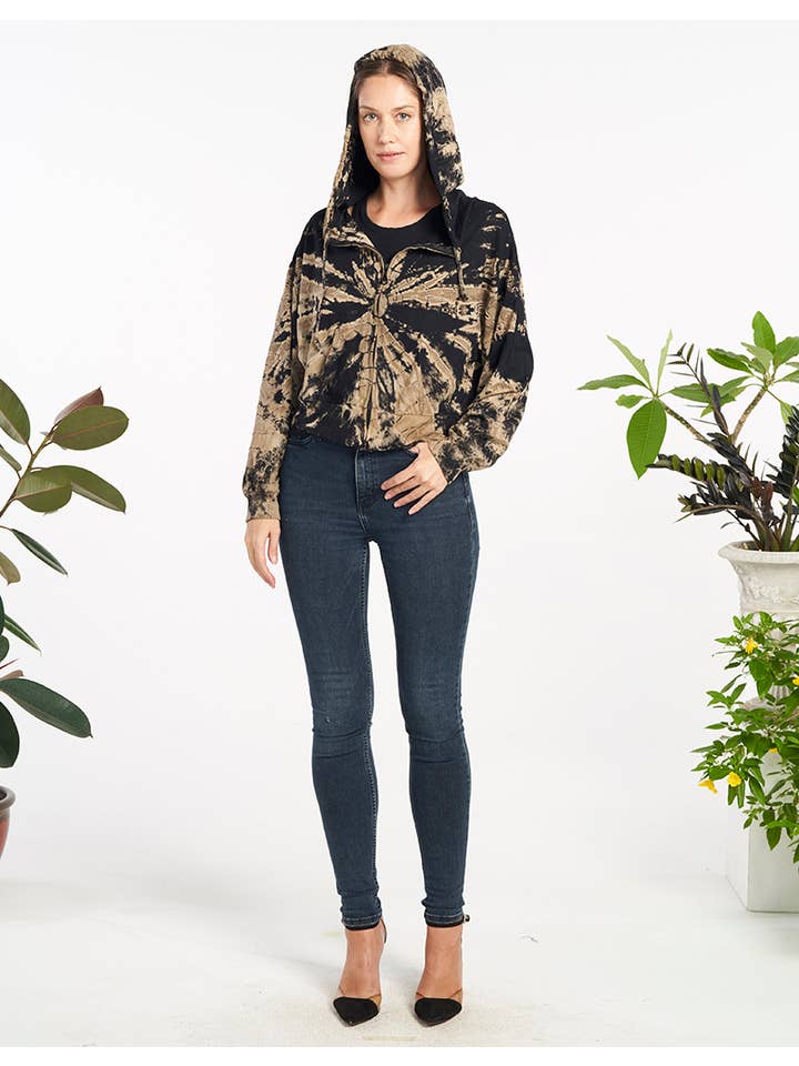 Kathmandu Imports - Wholesale Hoodie - Women's - Womens Clothing - Tiedye Hoodie Jacket (TH-1899)
