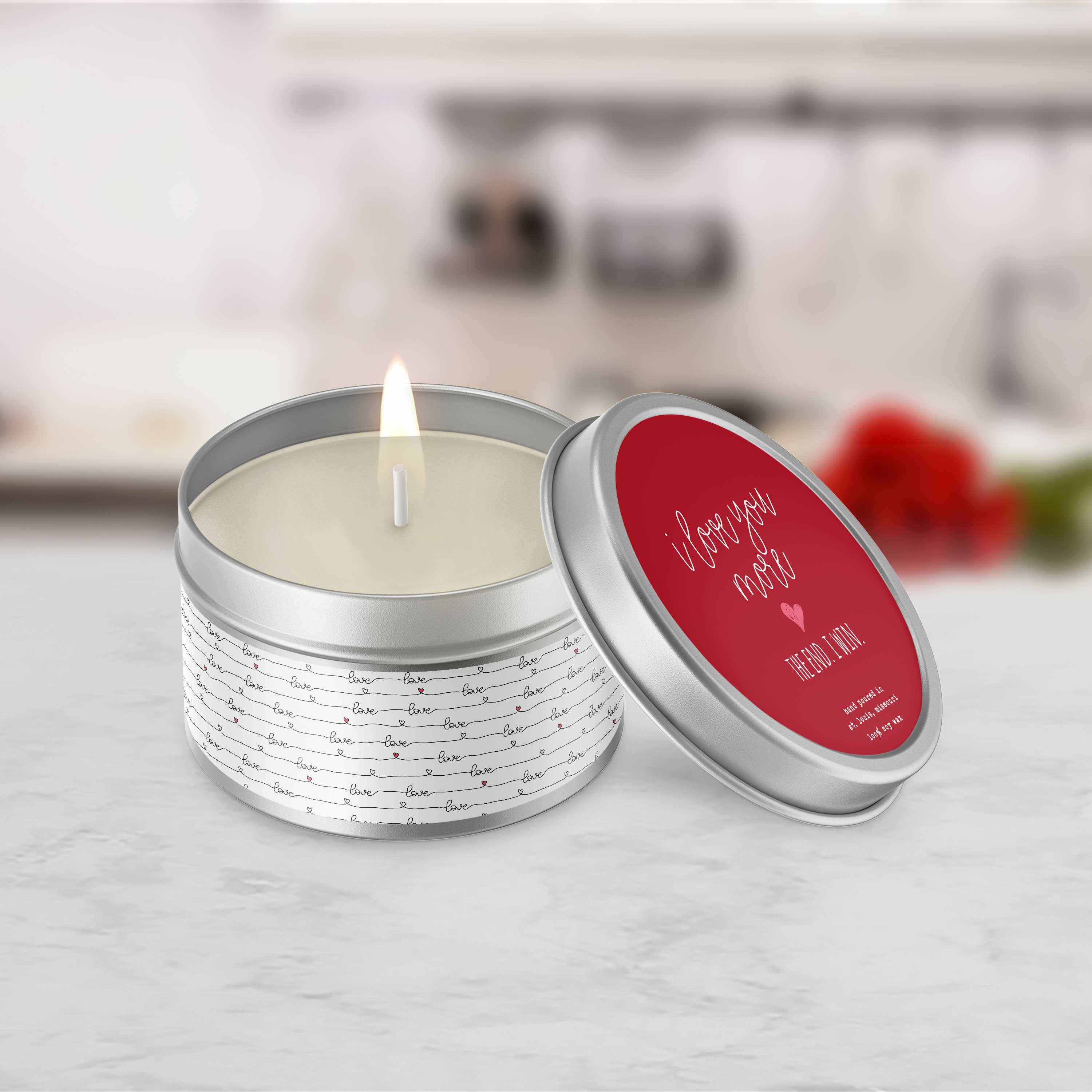 ZA Handmade Wholesale - Wholesale Jar/Filled Candle - Funny Valentine's Day Candle | I love you more novelty gift1