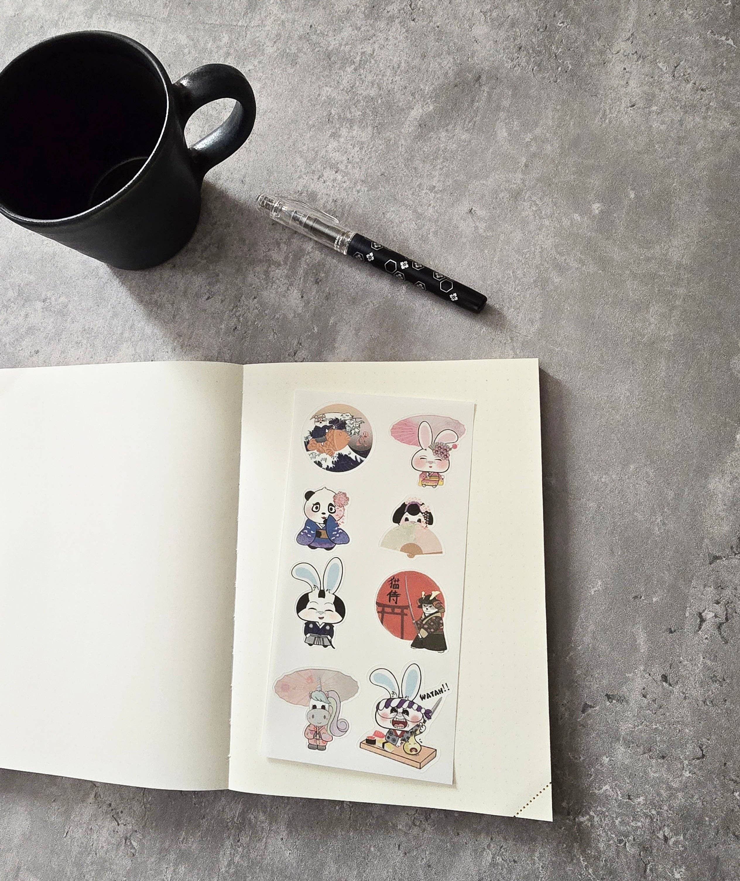 Miyo Art Design - Wholesale Sticker - Kimono Critters Sticker Sheet (2 Sheets)3