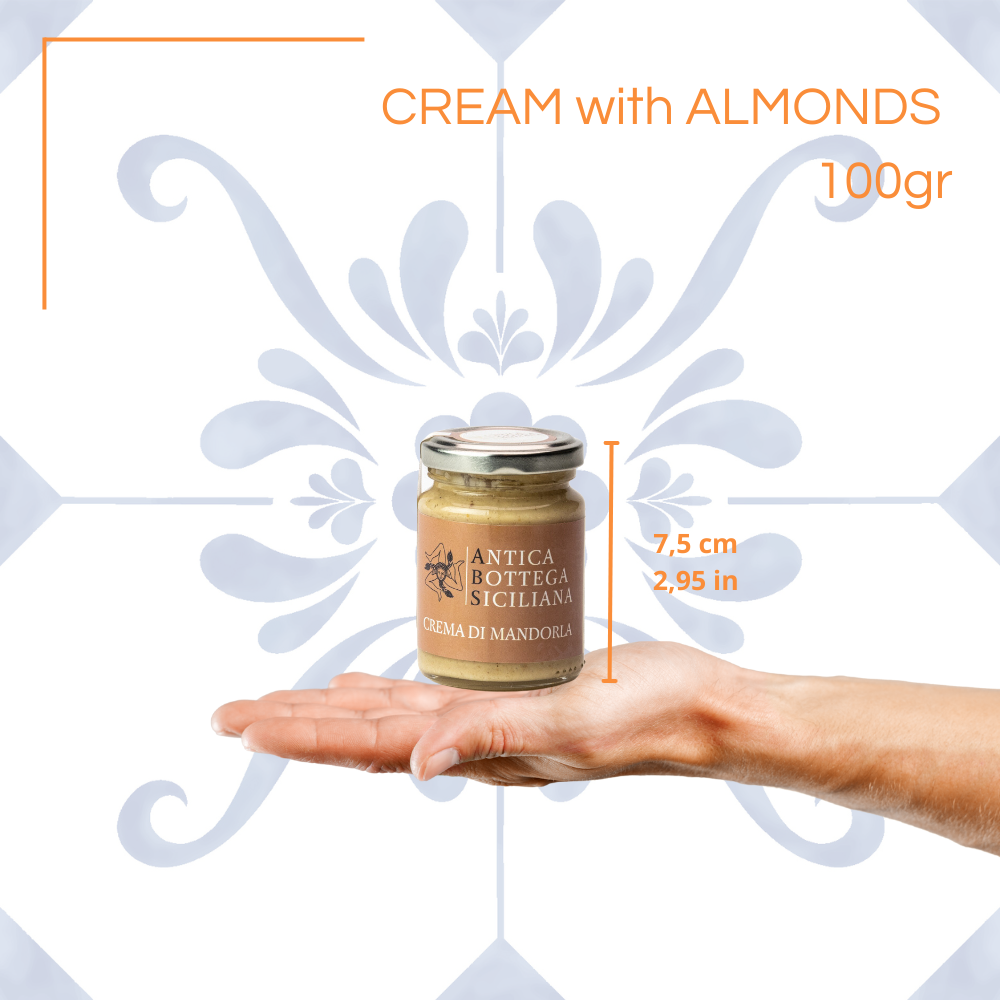 Antica Bottega Siciliana - Vendita all'ingrosso Burro di frutta secca - Crema dolce spalmabile di Mandorle siciliane -100g3