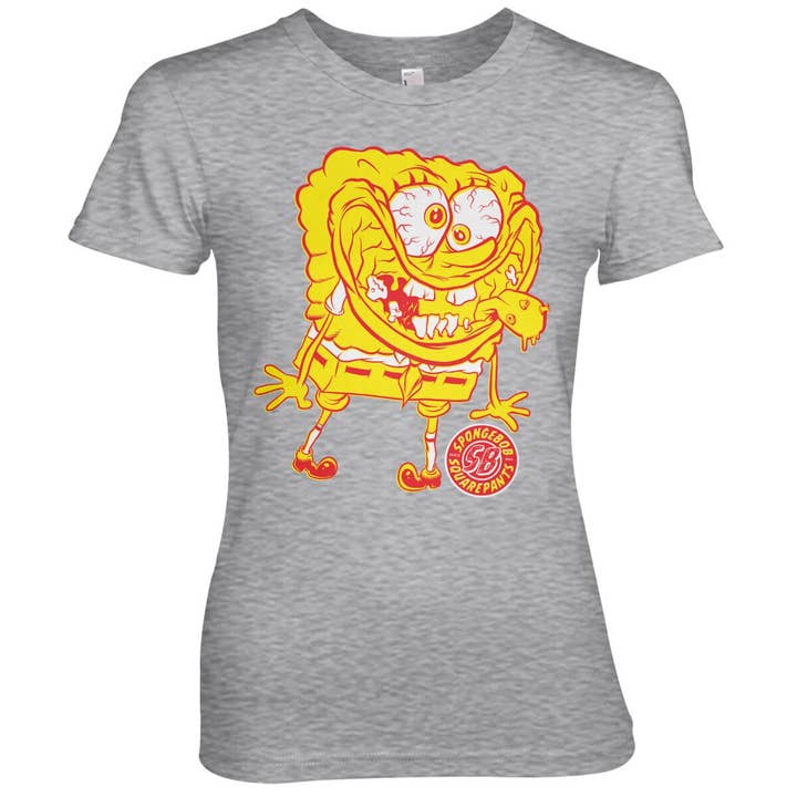Hybris Production AB – Großhandel T-Shirt mit Siebdruck – Damen – SpongeBob Schwammkopf - Seltsames Girly T-Shirt2