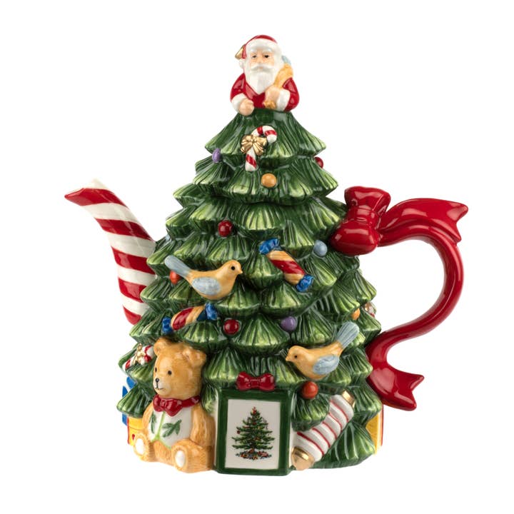 Portmeirion, Spode, Pimpernel, Nacthmann, Wrendale Designs - Wholesale Tea Pot - Christmas Tree Tree Teapot 7.75"