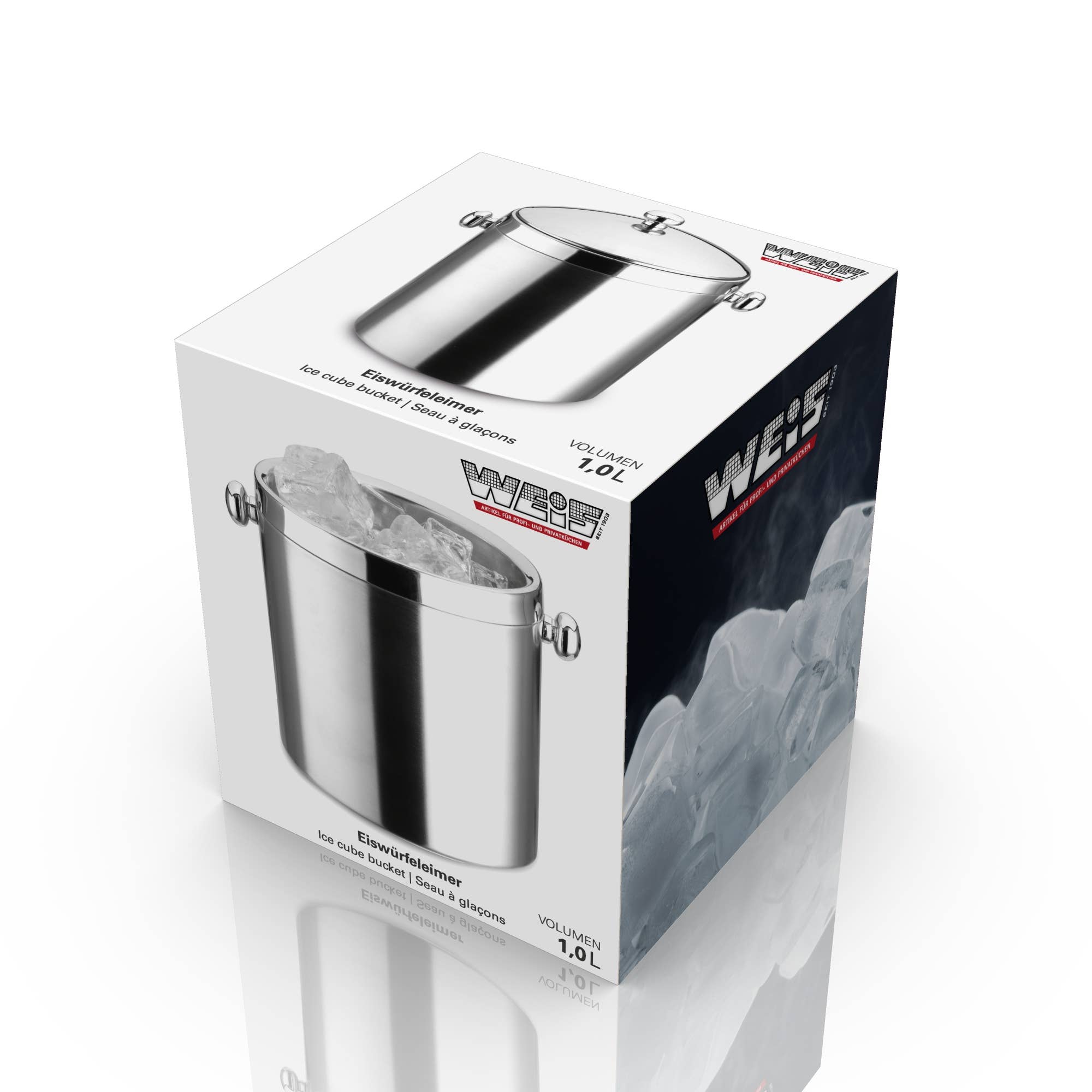 Karl Weis - Wholesale Bucket/Pail - Double-Walled Ice Bucket with Tongs. 1L1