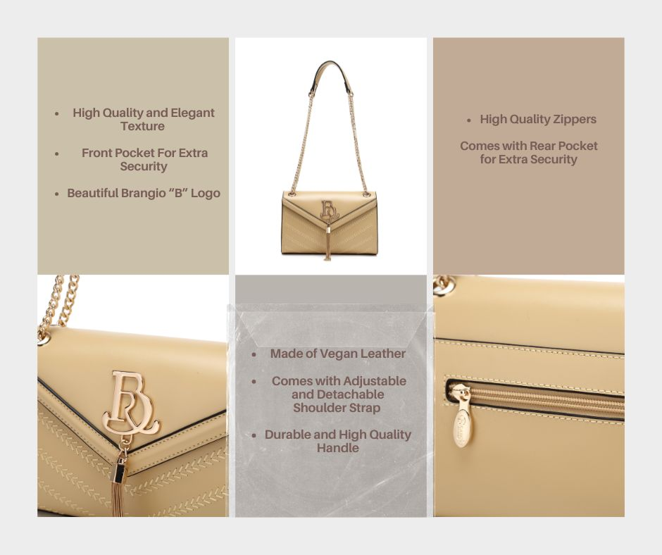 Brangio (Italy) Company Inc. - Vente Sac à bandoulière – femme - Sac bandoulière élégant Brangio Italy Blissful Radiance3