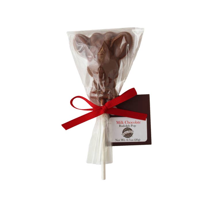 Vermont Nut Free Chocolates - Wholesale Chocolate Covered Sweets - Chocolate Rudolph Pop