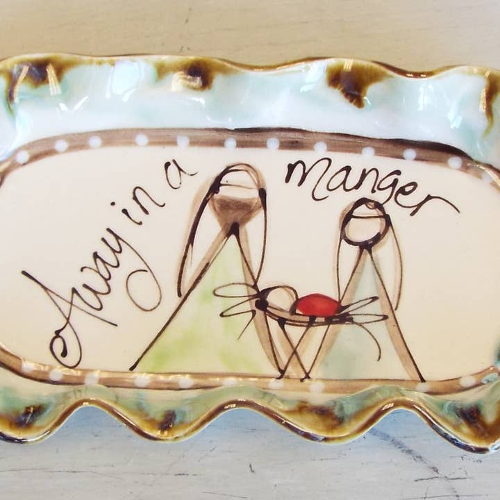 Mint Dish (Drip Nativity) for wholesale by Heartfelt Traditions