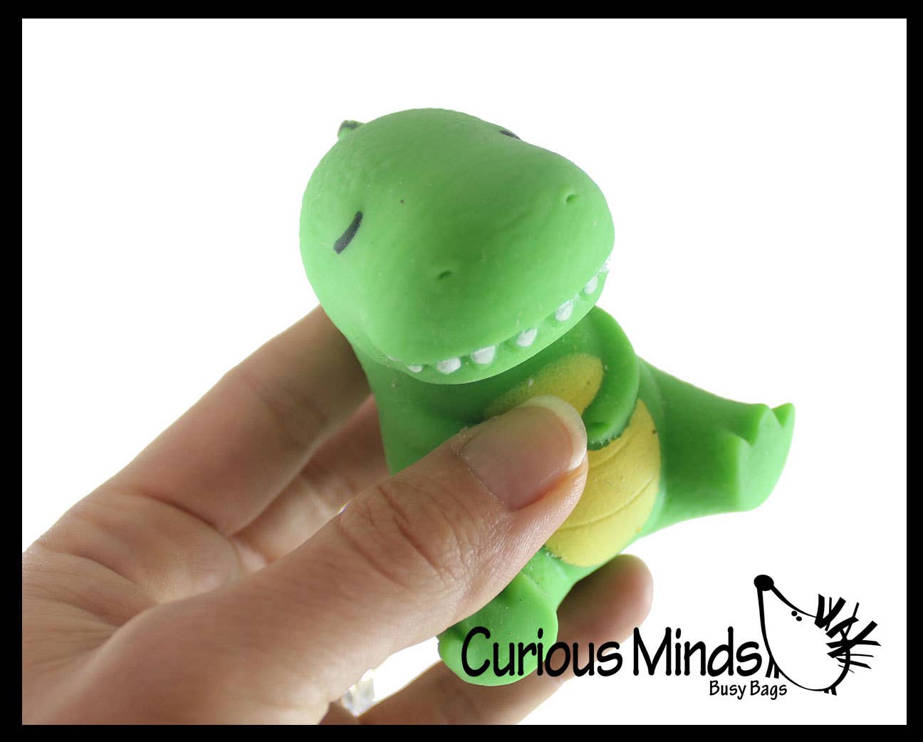 Curious Minds Toys - Wholesale Knijpbal - Kinderen en baby - 1 zachte crèmekleurige stressbal met dinosaurus gevuld met honden - Squishy Gooe7